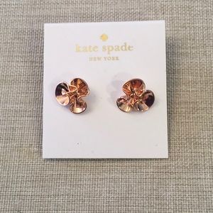 KATE SPADE ROSE GOLD EARRINGS, BN, NEVER WORN
